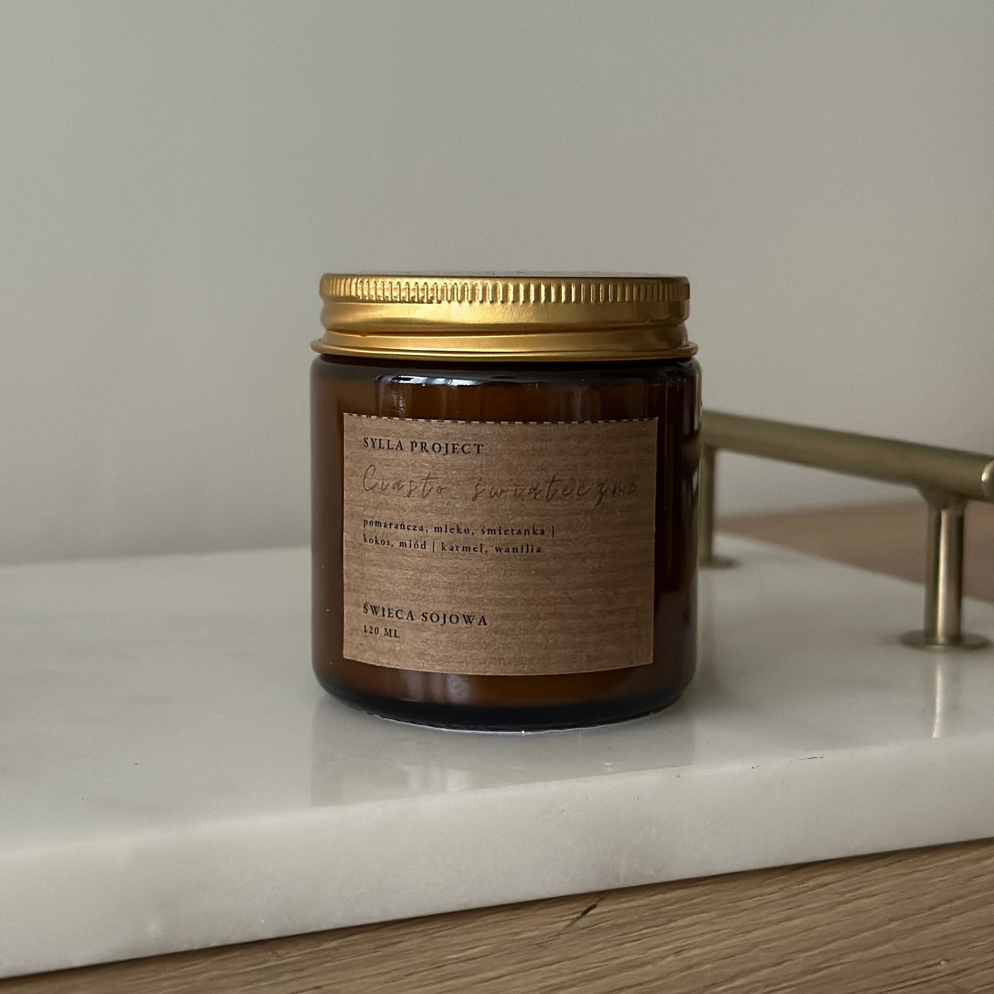 Świeca Sojowa 120 ml – Ciasto Świąteczne