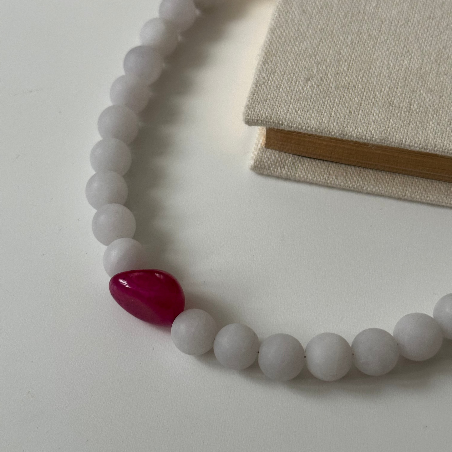 Naszyjnik Rose Drop – Jadeit & Agat