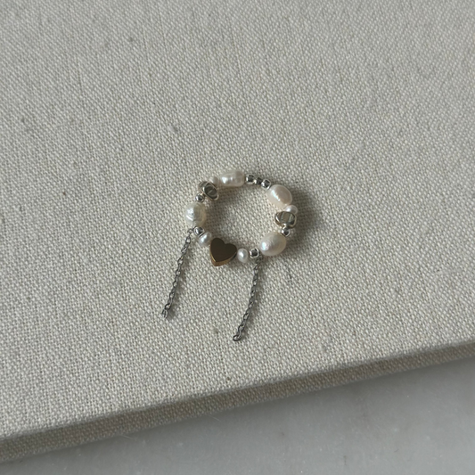 Pierścionek Pearl Heart