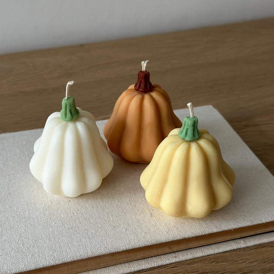Zestaw Pumpkin Butternut Small – Świece Sojowe w Kształcie Podłużnej Dyni