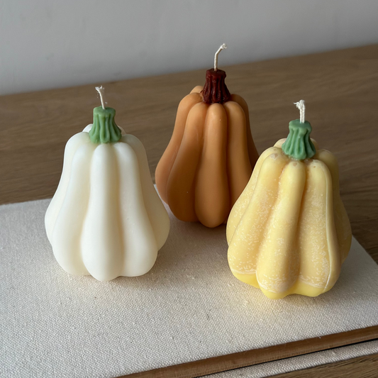 Zestaw Pumpkin Butternut – Świece Sojowe w Kształcie Podłużnej Dyni