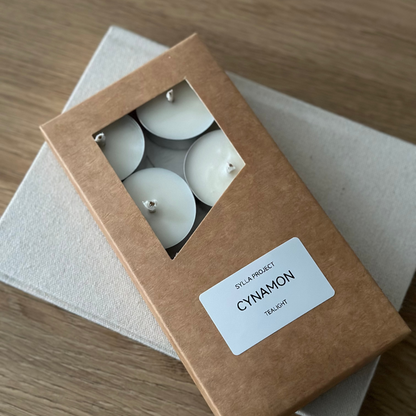 Zestaw - Gipsowy Domek do Tealight & 8 Sojowych Podgrzewaczy