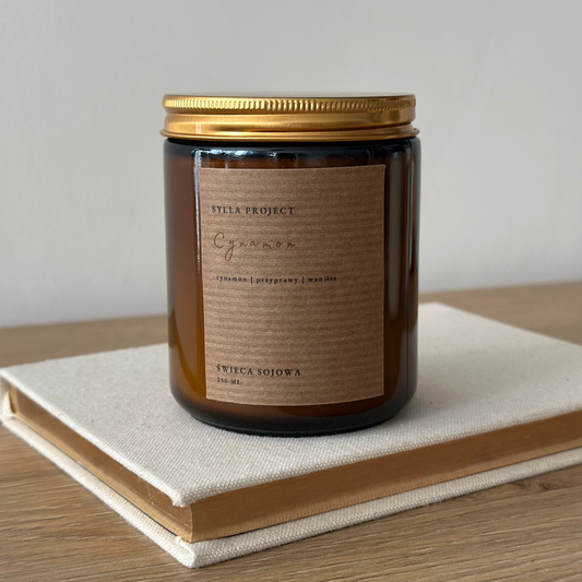 Świeca Sojowa 250 ml – Cynamon