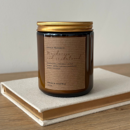 Świeca Sojowa 250 ml – Mandarin and Sandalwood