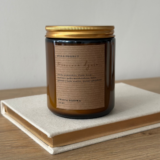 Świeca Sojowa 250 ml – Pieczona Dynia