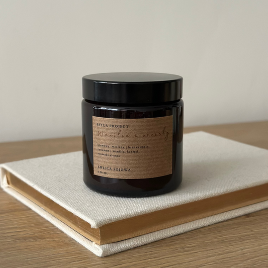 Świeca Sojowa 120 ml - Wanilia I Orzechy