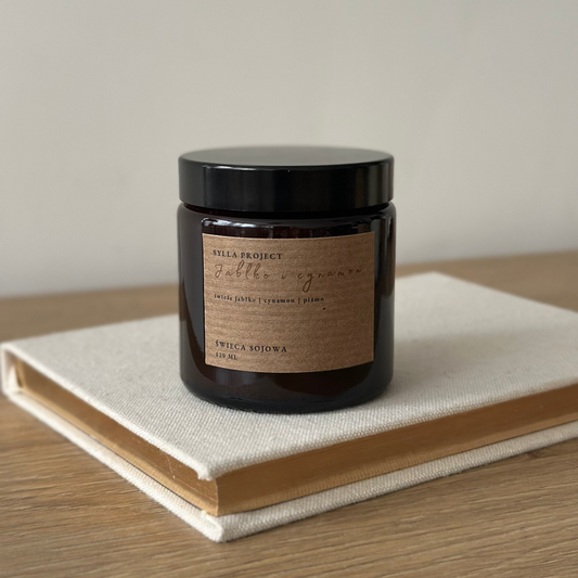 Świeca Sojowa 120 ml – Jabłko i cynamon