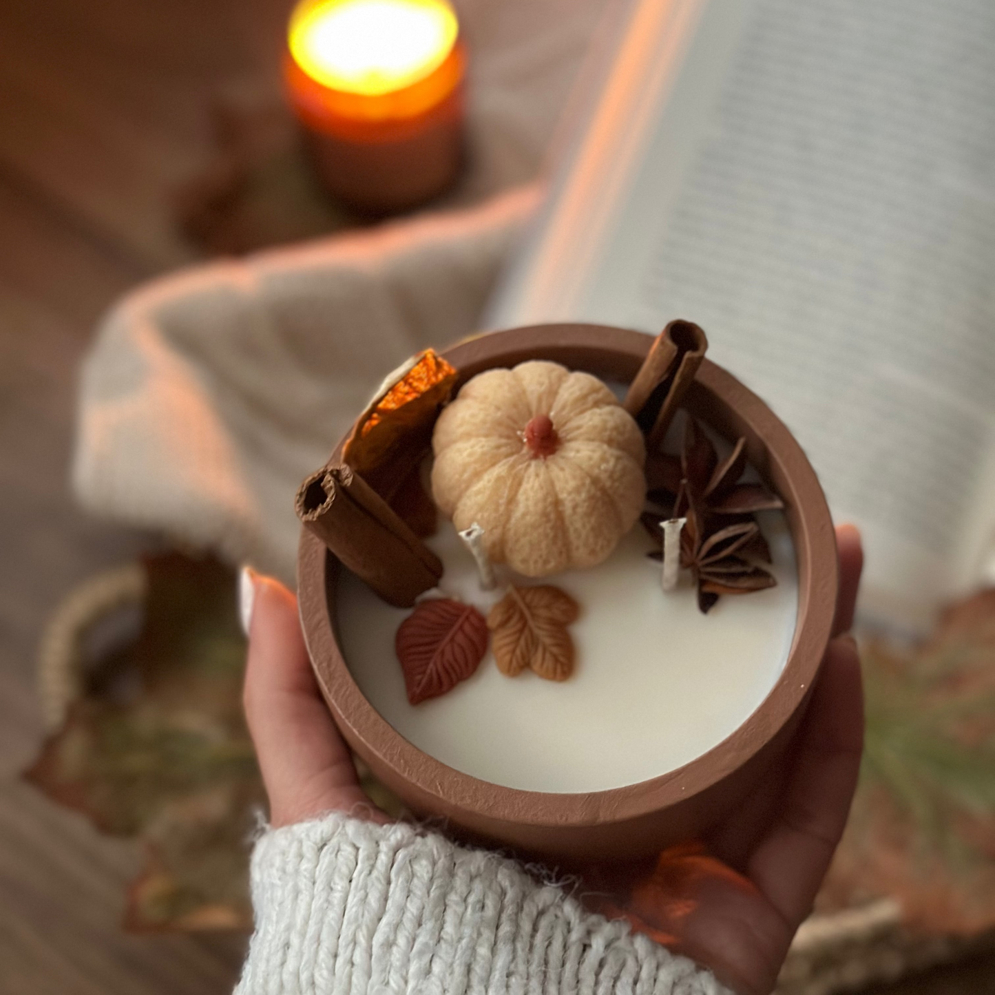 Zestaw Świec Sojowych Dekoracyjnych – Dynia & Przyprawy