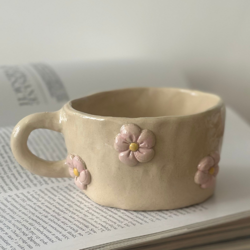 Kubek ceramiczny Kwiaty 270 ml