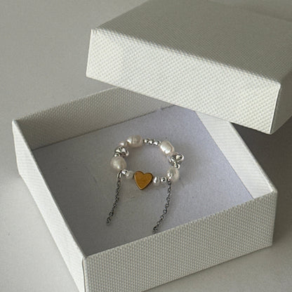 Pierścionek Pearl Heart