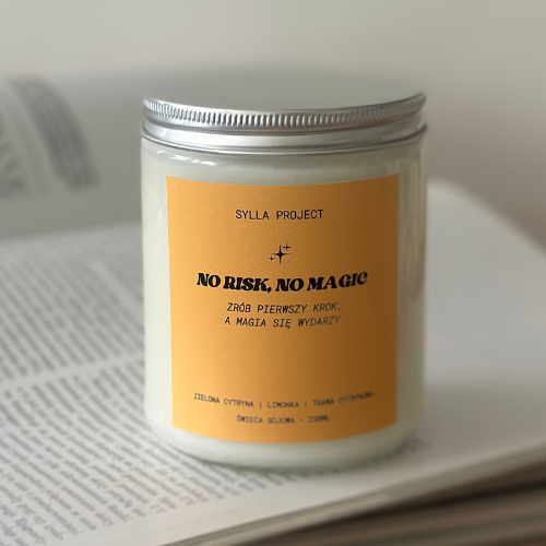 No Risk, No Magic – Świeca Sojowa w Szkle 250 ml