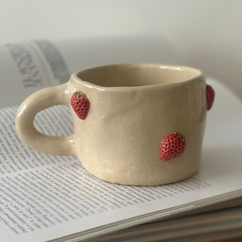 Kubek Ceramiczny z Truskawkami 250 ml 🍓